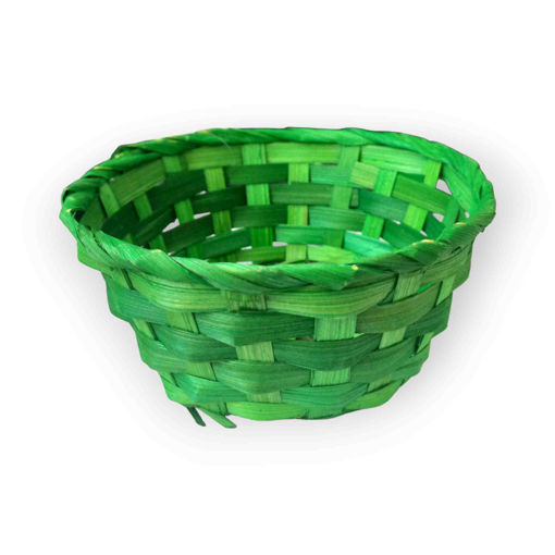 Picture of EASTER WOVEN BASKET 17CM - GREEN